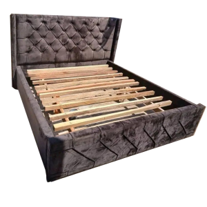 DOUBLE BED FRAME SUEDE FABRIC