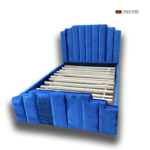 Double Bed Frame Modern Design - Blue